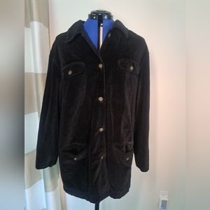 Preowned Raphaella Women's Black Button Up Coat Size Medium